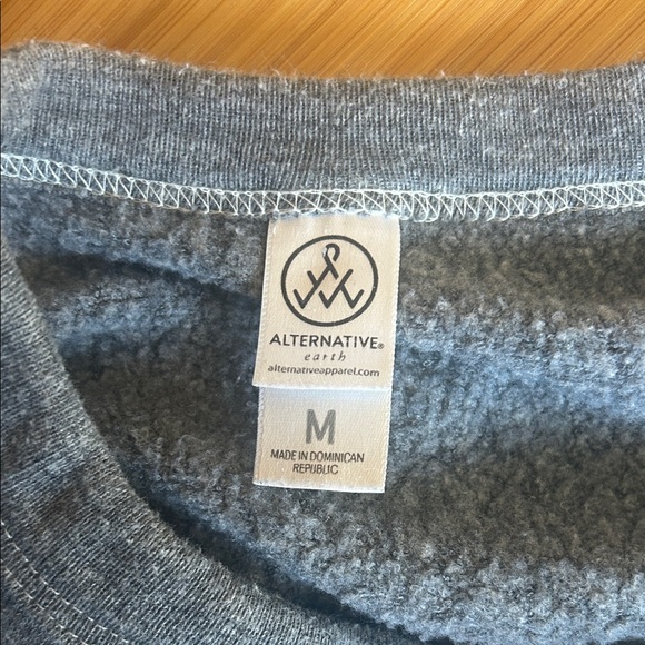 Alternative Gray Crewneck Sweater with Red Print - "We Should Be Friends" - Picture 2 of 2